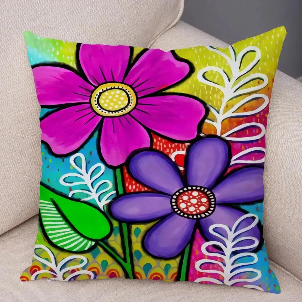 Colorful Creative Throw Pillow Cover With Short Plush Print For Living Room Sofa Decoration Cushion Cover Pillow Covers