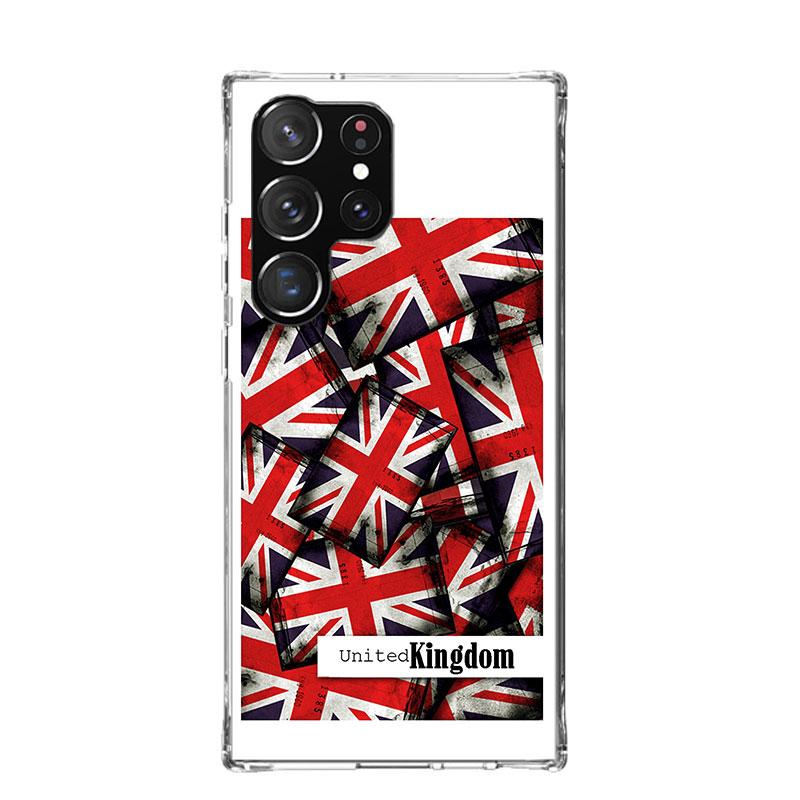 Union Jack England UK Flag Case Phone Cover for Samsung Galaxy S24 S25 Ultra S23 Plus S22 + S21 S20 FE S10 S25 Edge Trend Fundas