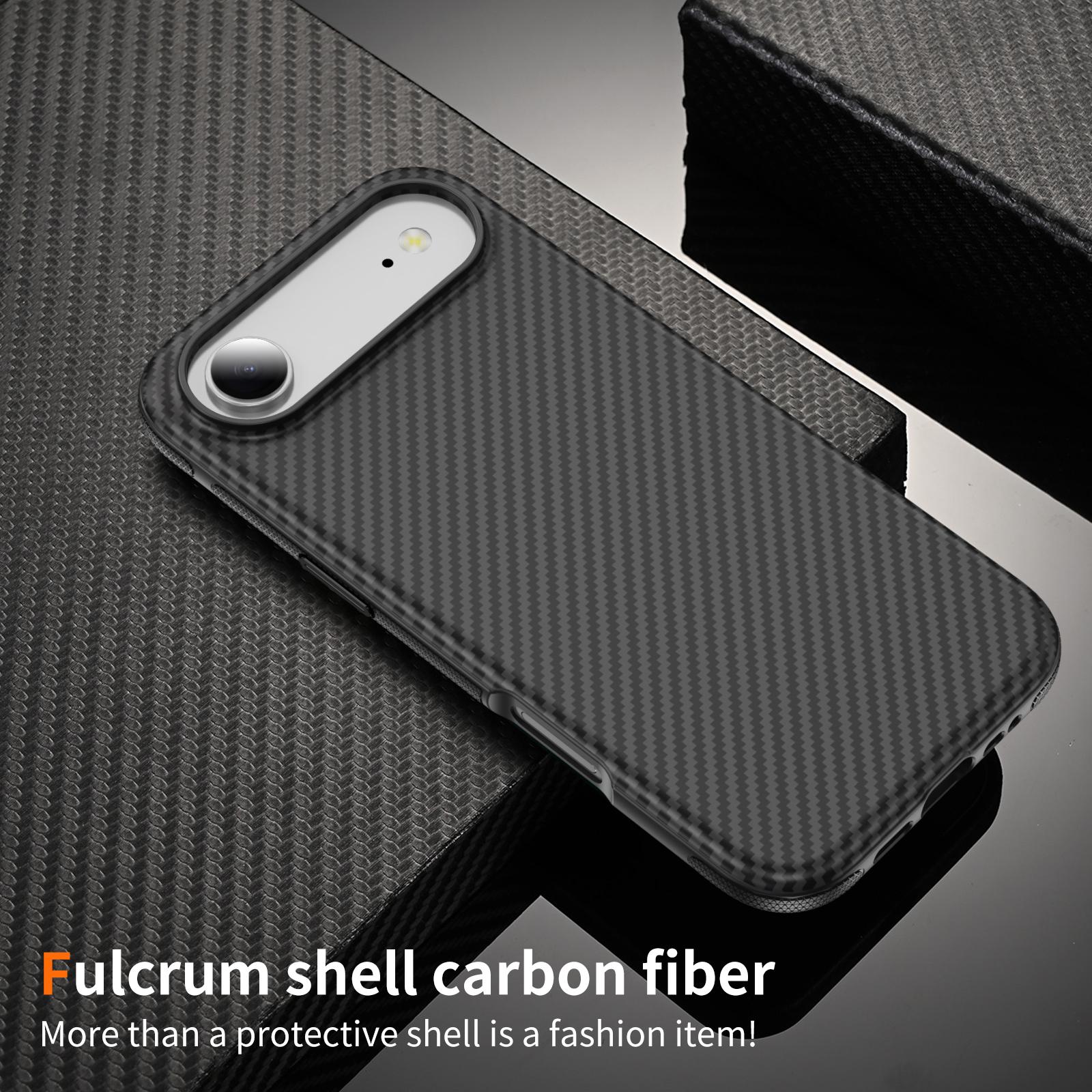 

Transparent Carbon Fiber Pattern For Magsafe Magnet Case For iPhone 17 Air 16 15 14 13 12 Pro Max Plus Shockproof Cover iPhone 16