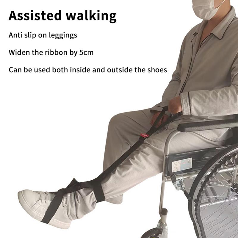 Black PP Webbing Leg Lifting Belt Multi Use Leg Lift Strap Disabled Accessories Wear Resist Leg Train Strap Health Care Braces