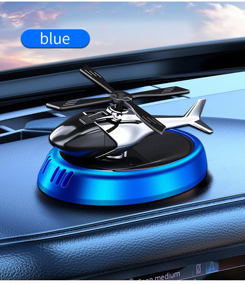Car Air Freshener Solar-Powered Rotating Plane Perfume - High-End Dashboard Decoration for Men, Car Interior Ornament