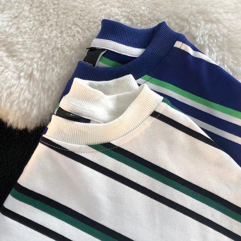 Tricou Retro cu Dungi pentru Bărbați - Design Trendy Vară 2022