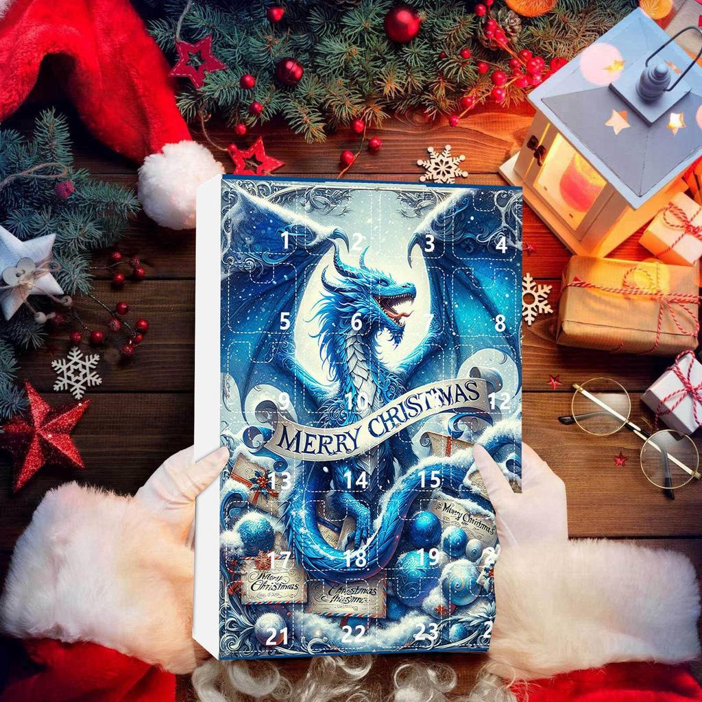 Hjemmeinnredning 2024 Jule-adventskalender Adventskalender Samleobjekt 2D morsomt dyresett Jubileumssamlerobjekt Home Decor