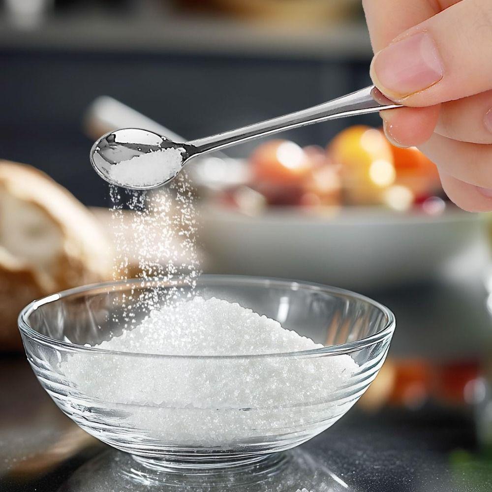 10pcs Stainless Steel Mini Coffee Spoon Rust-proof Seasoning Spoon Portable Tiny Spoon  Sugar