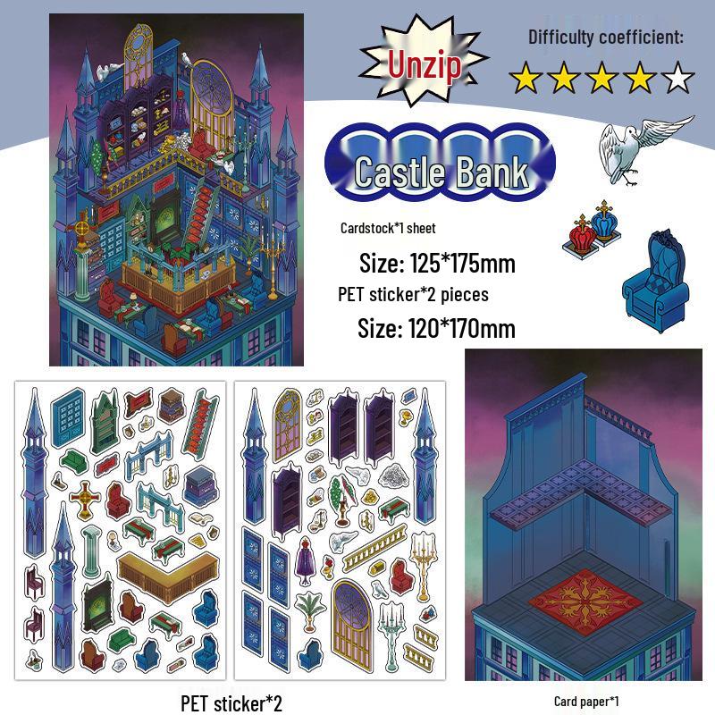 Infeel.Me 2.5D Scenery Stickers - 6th Edition Student Miniature Decoration Stickers