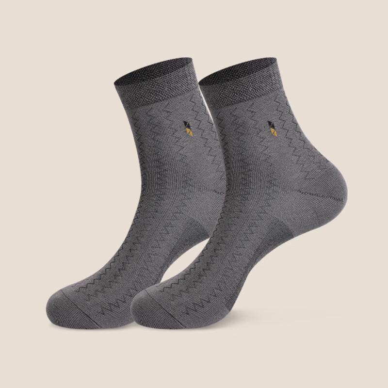 LangSha Men's Ice Silk Mid-Calf Socks, 3 Pairs