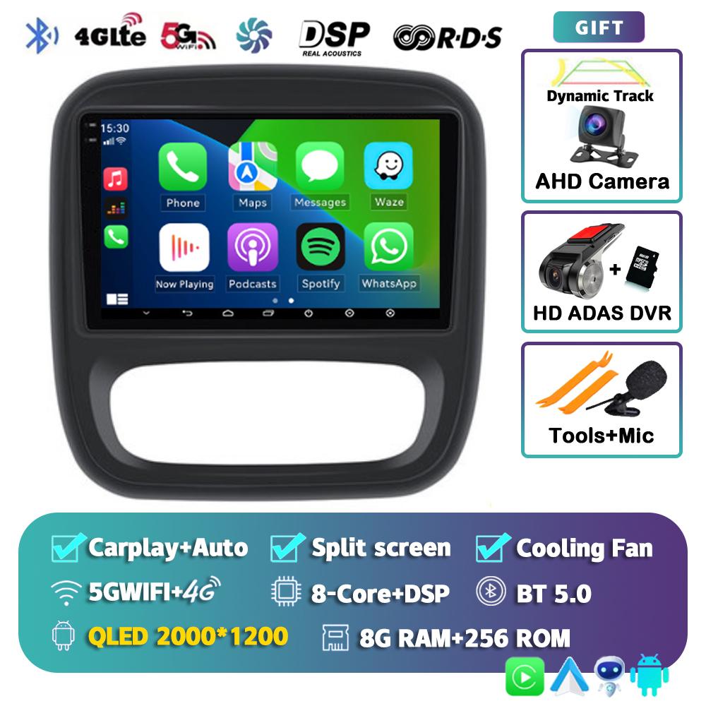 Android 14 Auto Car Radio For Renault Traffic 3 2014-2021 For Opel Vivaro B 2014-2018 Multimedia Video Player Navigation GPS DSP