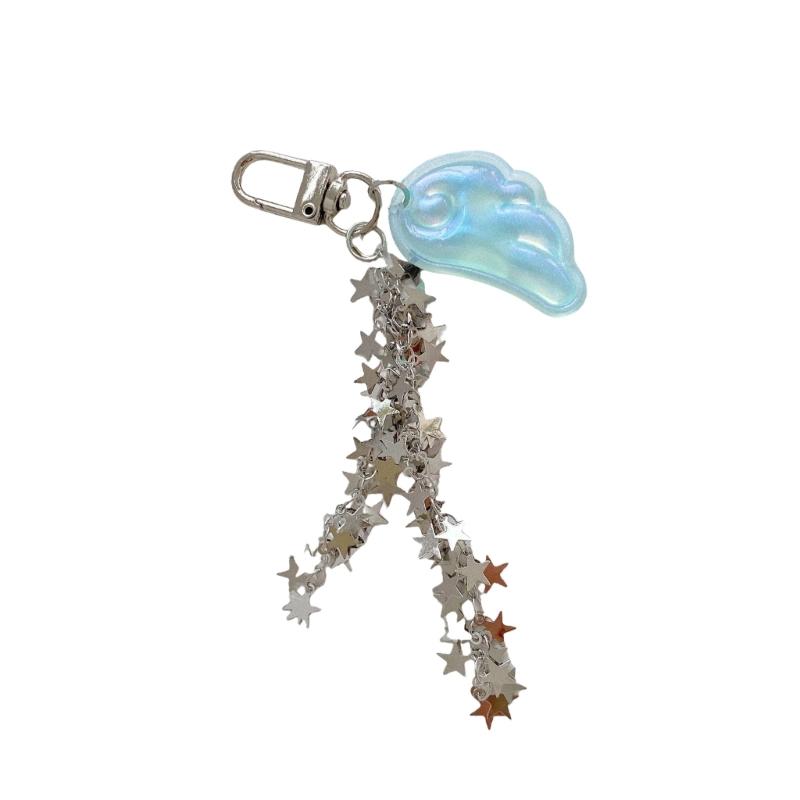 

Стильный брелок в виде крыла ангела со звездой для сумок, трендовый Y2K эстетический шарм, аксессуары, прочный сплав, акриловый дизайн, подвеска для сумки синий