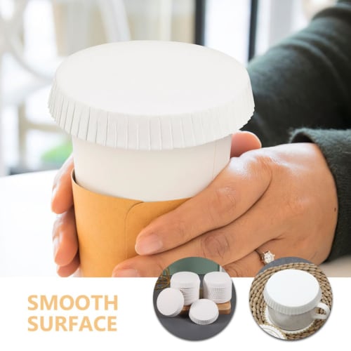 100 Disposable Paper Cup Lids, Outdoor Cup Covers, Protective Glass Covers, Paper Cup Covers, Glass Covers, Hot Cup Covers, Paper Coffee Cup Covers, W