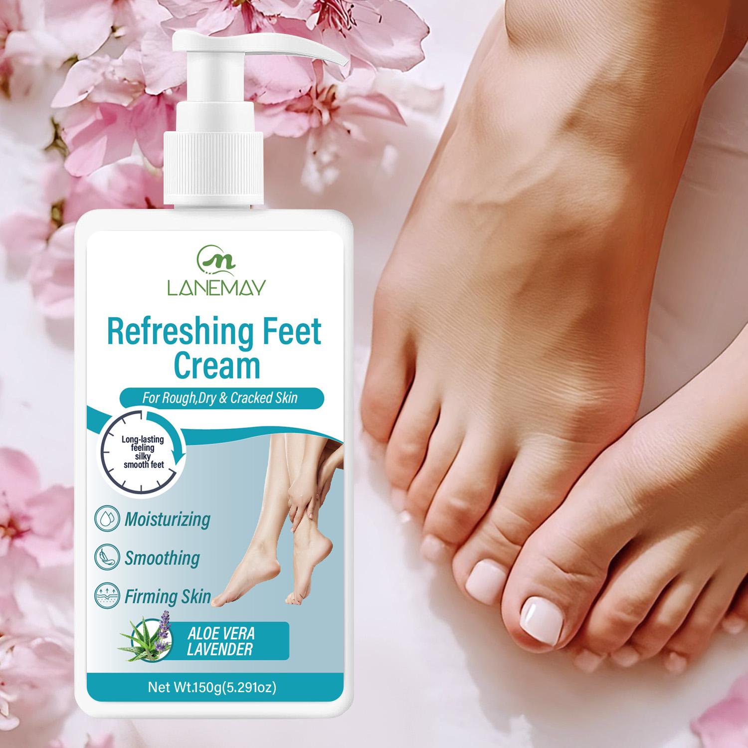 

Refreshing Feet Cream-ALOE VERA +LAVENDER-For All Skin Type-Fast Absorption, Non Greasy,150ml