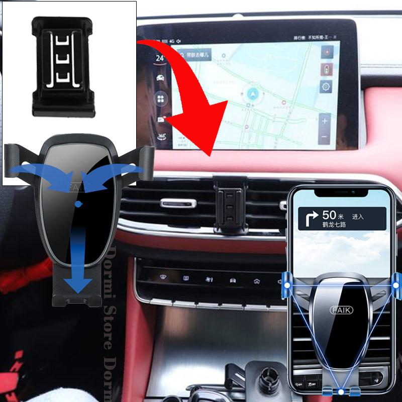 Car Mobile Cell Stand Fit for MG HS EHS PHEV Plug-in 2019~2023 Air Vent Clip Cellphone Bracket Gravity Phone Holder Accessories xus1