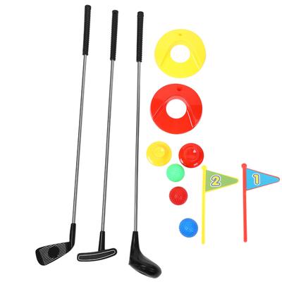 10 Parça Çocuk Oyuncak Golf Sopası Seti Dış Mekan Golf Oyuncağı Seti Küçük Çocuk Okul Öncesi Çocuklar İçin Eğitici Oyuncak