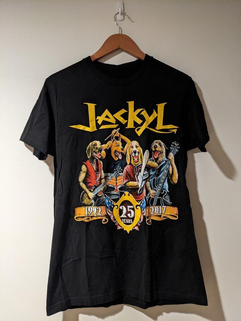 Vtg Jackyl Band Geschenk für Fans Baumwolle Schwarz Vollgröße Herren Damen T-Shirt UR134