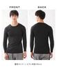 Nissen Warm Crew Neck Long Sleeve Inner Shirts for Autumn and Size LL Fleece-Lined Winter, 3-Pack, Black,