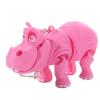 Multi-jointed 3D Printed Animals Figurine Movable Realistic Hippopotamus Key Ring  Bag Accessories