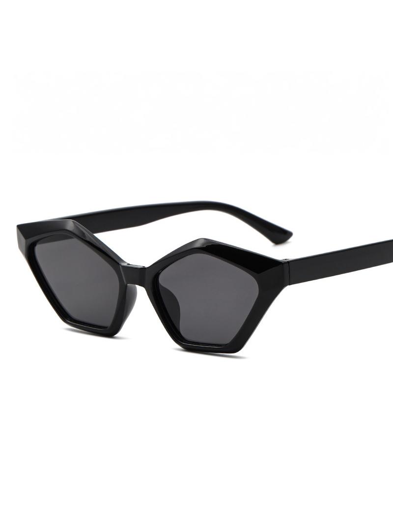 

Geometric Cat Eye Sunglasses For Women Tortoiseshell Frame UV400 Protection Trendy Narrow Shades For Ladies Street Style KJ116