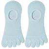 Women's Spring and Summer Thin Mesh Boat Socks, Antibacterial and Anti-infection Five-finger Socks, Boneless Invisible Cotton Socks