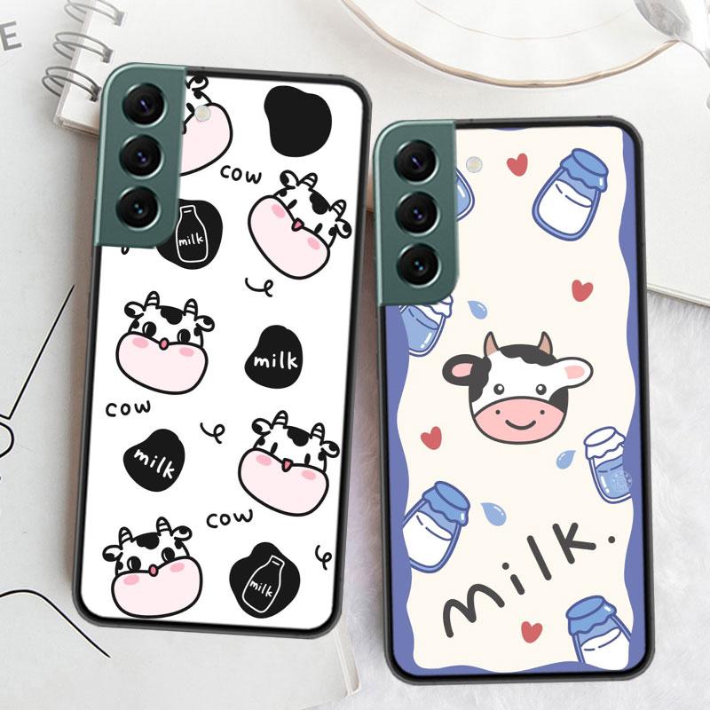 Nouvelle Coque de Téléphone Mignonne à Imprimé Vache Pour Samsung A15 A25 A35 A55 Galaxy A70S A50S A30S A30 A40 A71 A51 A41 A31 A21 A11 A01 A20S A10S A2