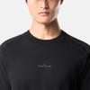 Stone Island Solid Color Letter Logo Crew Neck Slim Fit Raglan Short Sleeve T-Shirt Men Tops Black K1S152100020S0080-V0029