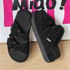 Sommarrutschkor för män med tjock sula Ny mode Halkfria vardagstofflor Inomhus Utomhus Strand Sandaler Street Style Herr Halvtofflor