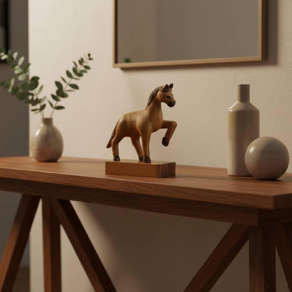 Dekorative Pferdestatue Zierfigur Vintage Handwerk Sammlerstück Mittelstück Geeignet für Wohnzimmer