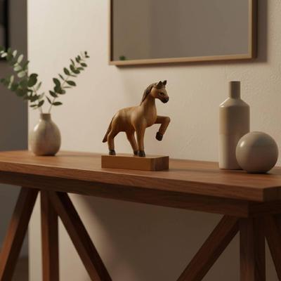 Decorative Horse Statue Ornamental Figure Vintage Craft Collectible Centerpiece Suitable for Living