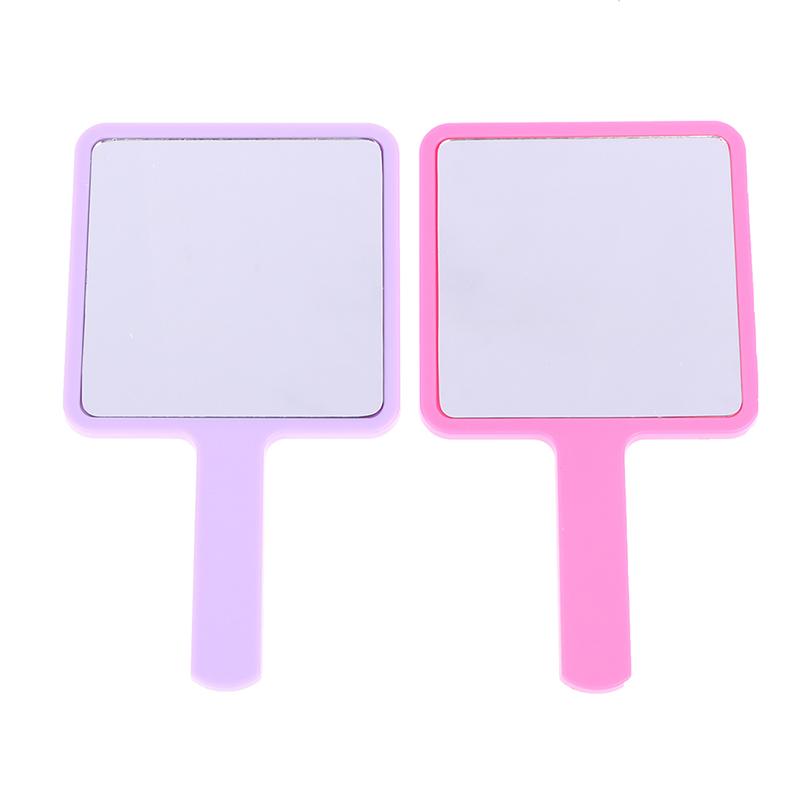 For Eyelash Extension Handheld Makeup Mirror Square Makeup Vanity Mirror With Handle Hand Mirror Spa Salon Compact Mirrors