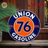 Vintage Union 76 Gasoline Metal Sign Retro Garage Man Cave Wall Decor