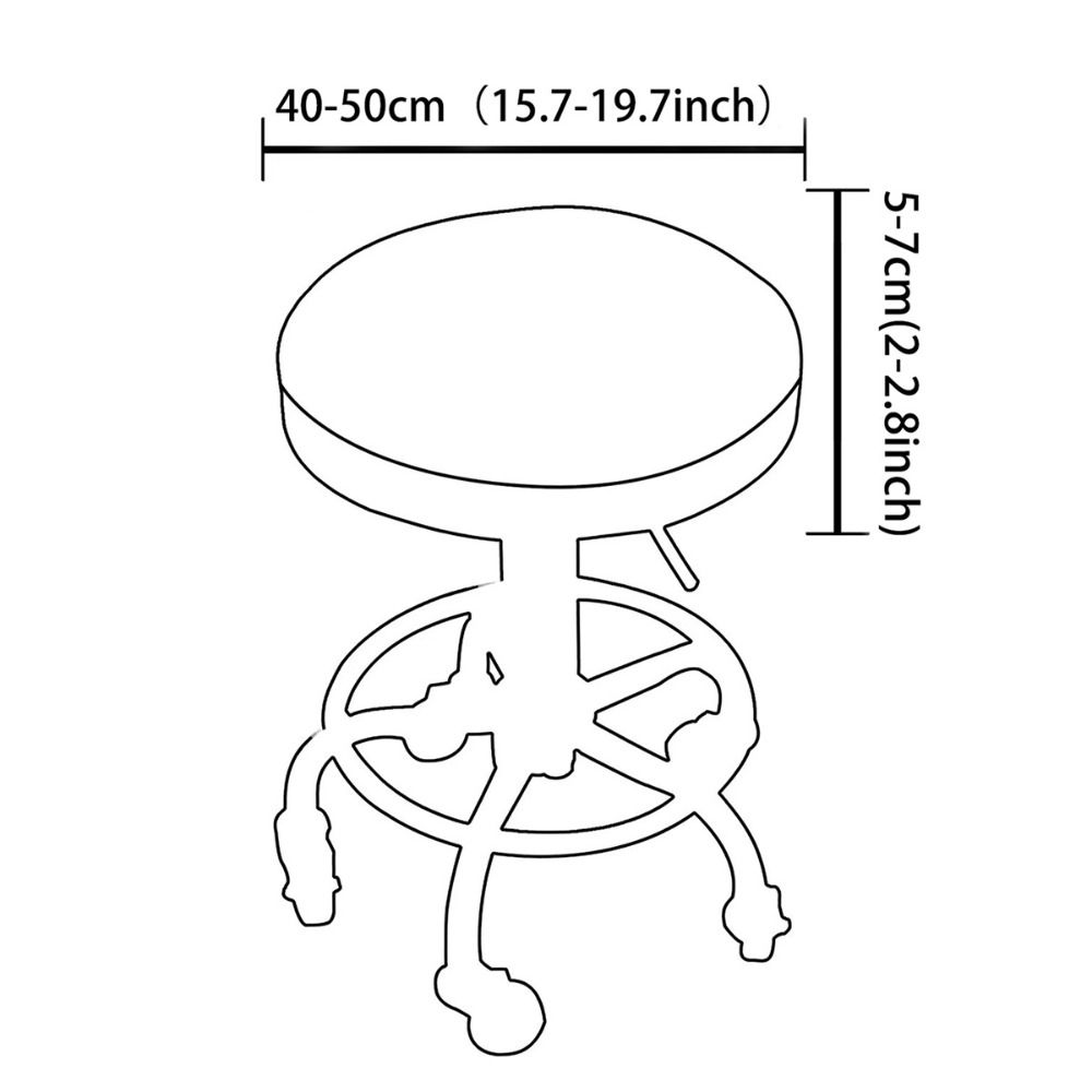 Washable Round Stool Covers with Elastic Bands Chair Cover Chair Seat Cover  for Bar Swivel Chair