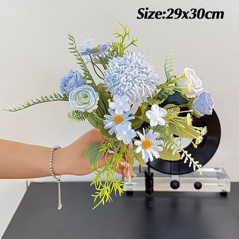Fake Plants Artificial Flower Bunch Room Decor Decorative Fake Flower Desk Accessories Wedding Party Flower Supplies
