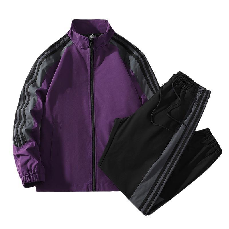 Men's Spring/Autumn Casual Sport Jacket & Pants Set - 2025 Trendy Two-Piece Outfit