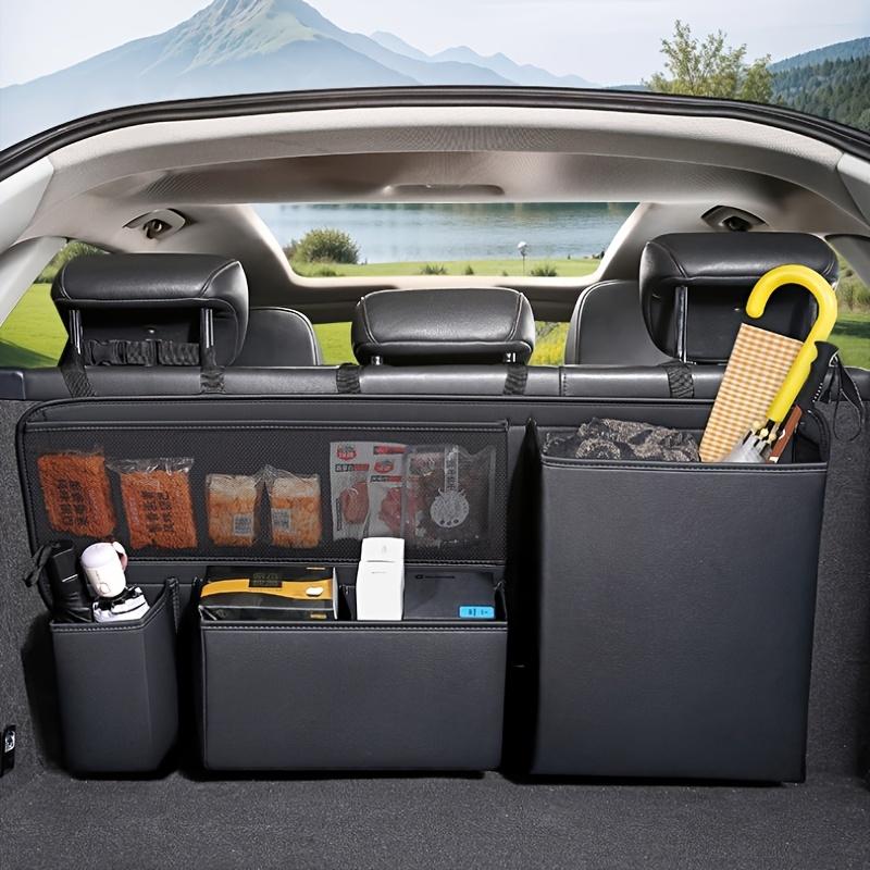 Car Trunk Organizer Back Hanging Storage Bag, Multi-Pocket Auto Rear Organizer for SUV Truck Van, Car Interior Additions