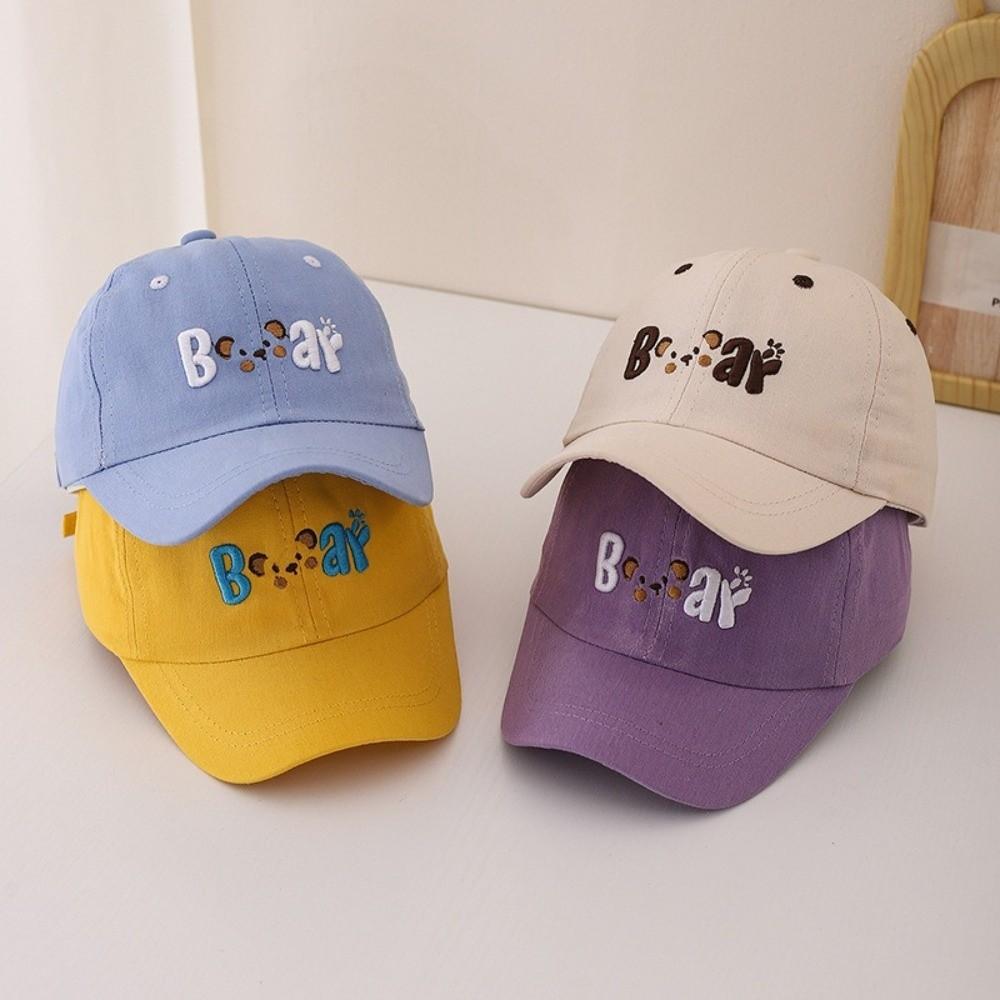 Sun Protection Kids Baseball Hat Letter Embroidered Sun Visor Hats Cartoon Duck Tongue Cap Kids