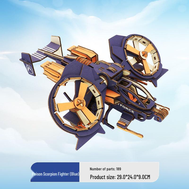 Wooden 3D Military Puzzle Model - Educational DIY Toy for Boys