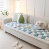 Square Pattern Sofa Cover Winter Warm Universal Seat Cushion For Living Room Anti Slip Mat For Sofa Chair