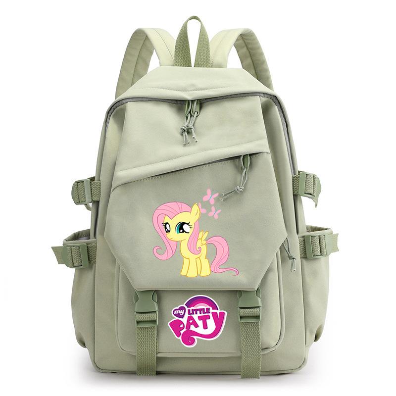 Pony Poly Rainbow Pony Printed Student School Bag Large Capacity Primary And Secondary School Student School Bag Children'S Backpack