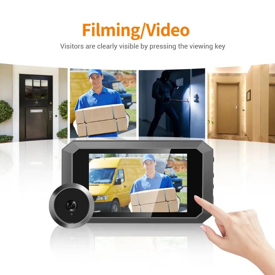 Smart Cat Eye Doorbell: 1080P HD, Multi-Language & Night Vision – Your Home’s Security Guardian