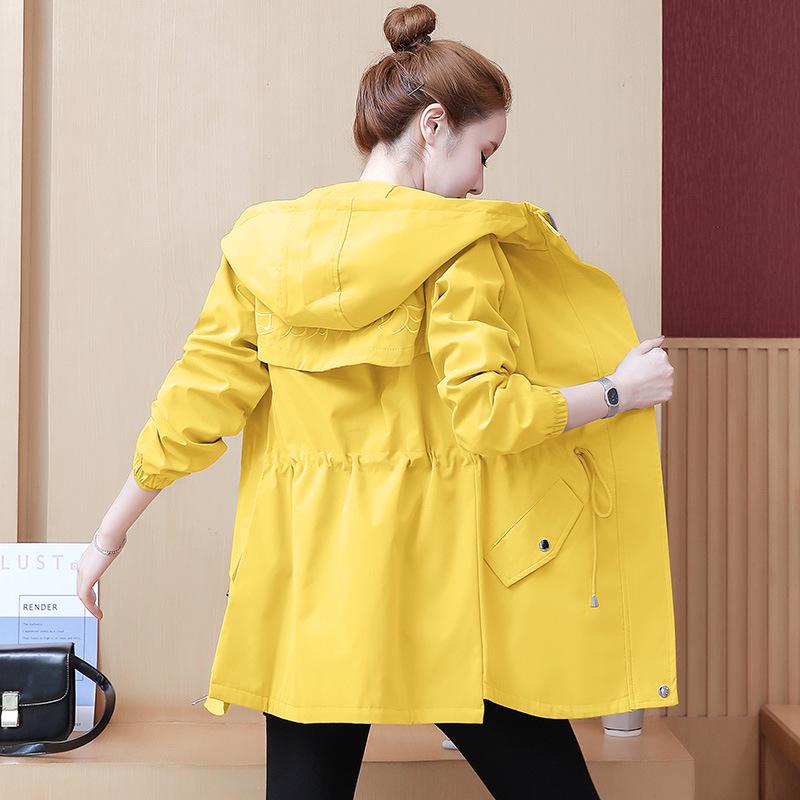 Women Thin Hooded Windbreaker Coat