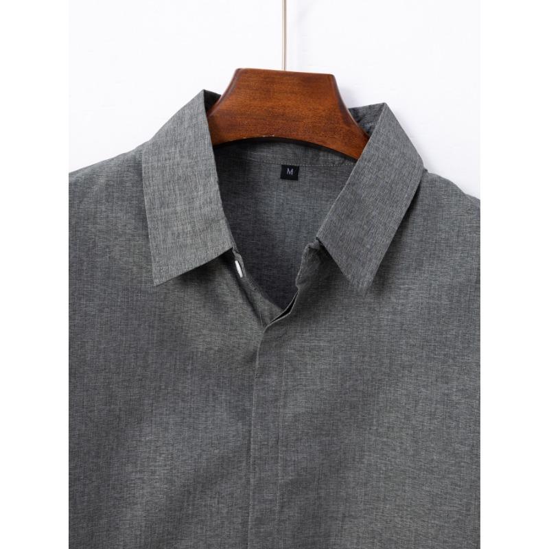 Men Plus Size Loose Short Sleeve Casual Beach Shirt