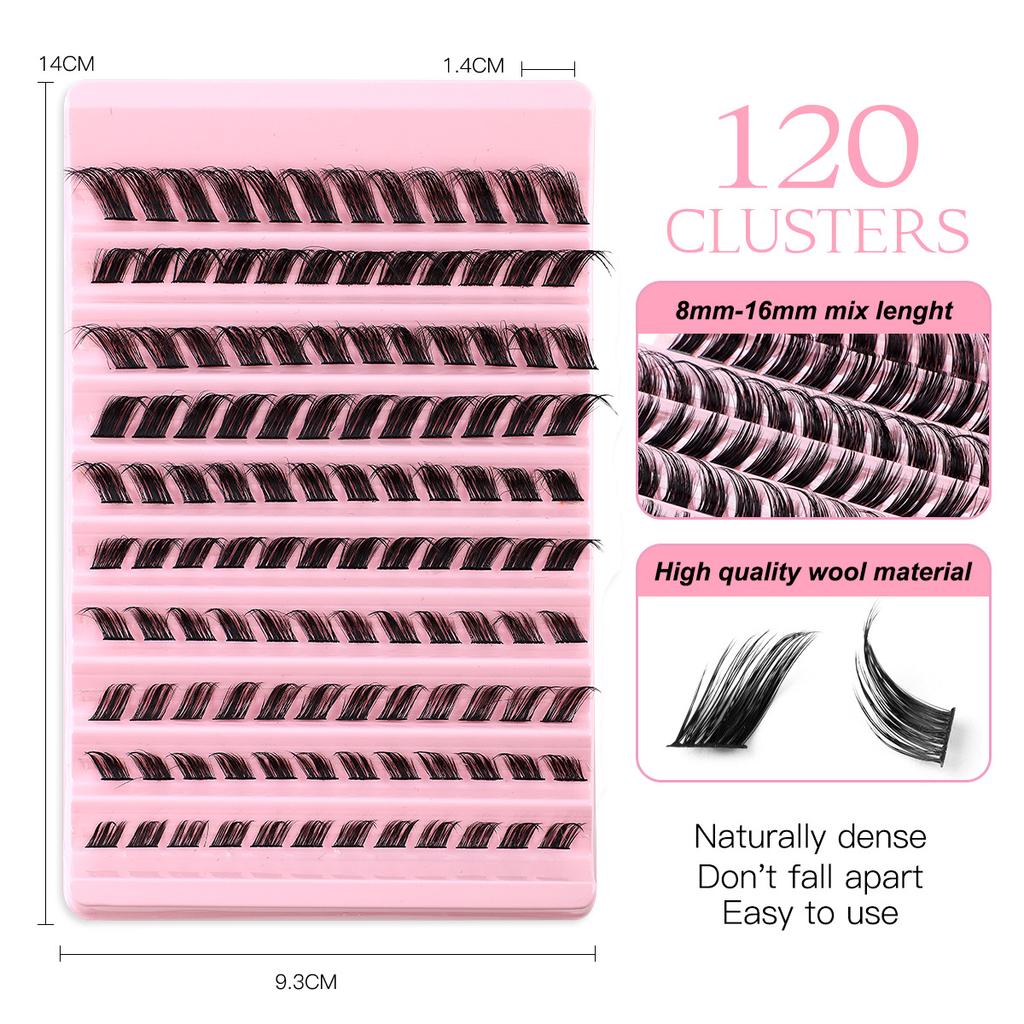 Diy Segmented Single Tuft Of Hair 120 Tufts Of False Eyelashes 8-16Mm Eyelashes Dd Curvature