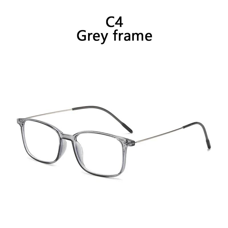 

Новые Металлические Ножки Ультратонкие Анти-Синие Квадратные Очки для Чтения Очки Компьютерные Оптические для Мужчин и Женщин +4.0