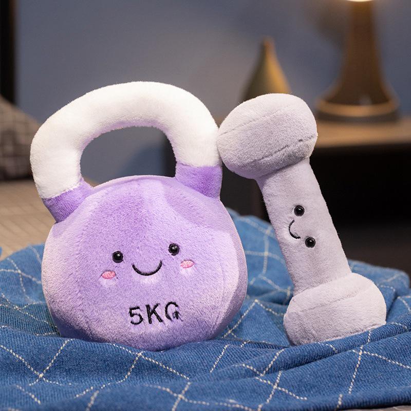 Creative Plush Kettlebell Doll: Soft Gym Decoration for Men and Women
