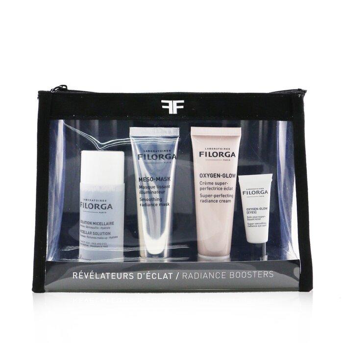 FILORGA Radiance Boosters Set: Micellar Solution 50ml + Meso-Mask 30ml + Oxygen-Glow Cream 30ml + Oxygen-Glow Eye Cream 4ml