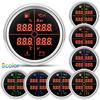 8 Colors Backlight Digital 52mm Car 4 In 1 Multifunction Gauge with Fuel Level Oil Pressure Water Temp Voltmeter Temp Sensor