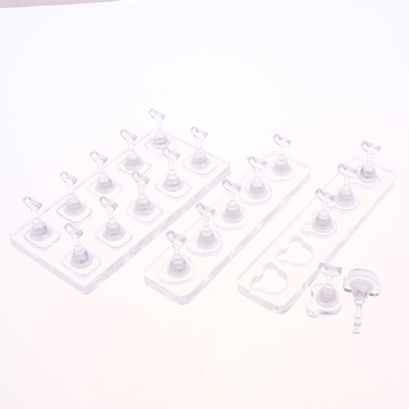 1 Set Non-Magnetic Nail Display Acrylic Nail Display Stand Tips Holder Nail Practice Stand Fingernail Diy Manicure Stand Tools