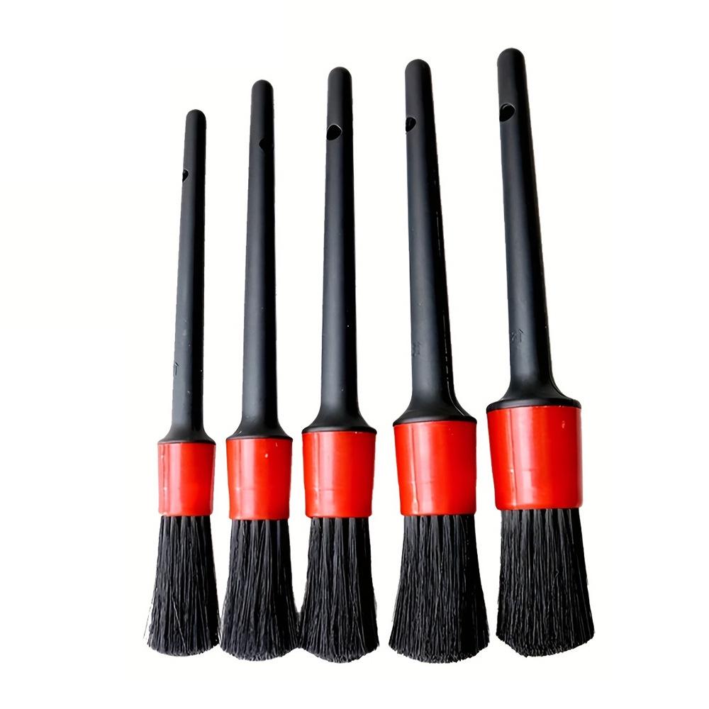 Six-Piece Car Interior Detailing Brush Set with Soft Bristles for Dusting and Cleaning Gaps and Air Vents