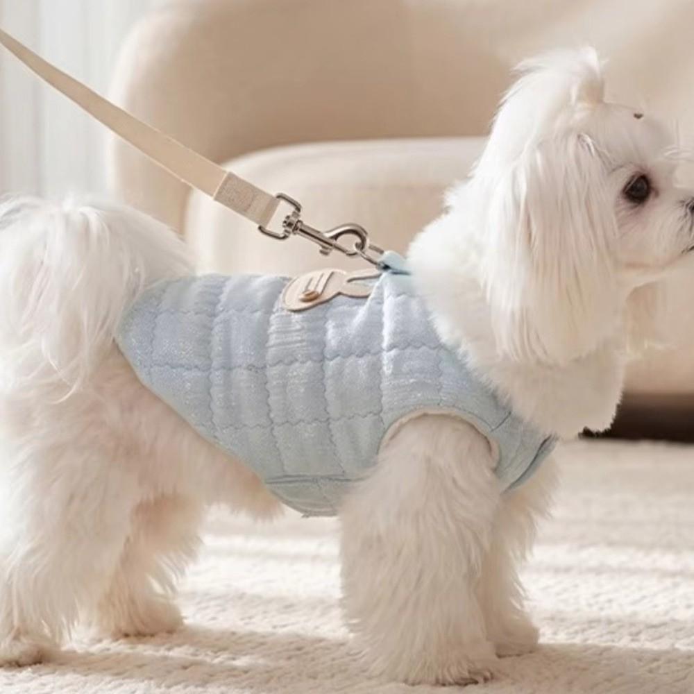 Button Style Sweet Bear Pet Vest Quilted Cotton Pet Sweater Dog Thermal Jacket Daily Wear