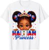Haitian Princess Haiti Flag Day Melanin Girls Kids Toddlers T-Shirt S-3XL