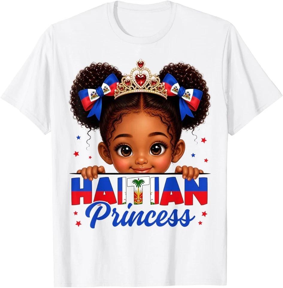 Haitian Princess Haiti Flag Day Melanin Girls Kids Toddlers T-Shirt S-3XL 4XL