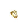 Real Gold Electroplated Open Love Women'S Fashion Slightly Inlaid Light Luxury Ring Index Finger Ring With The Same Cold Wind